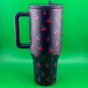 HydroJug 32oz Travel Mug Tumbler Midnight Blue With Cherries NWOT